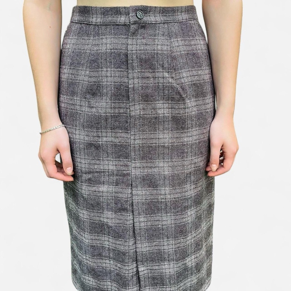 Women's Euro Plaid Midi Skirt